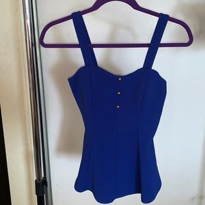 Adorable Royal blue tank W/ Brass buttons 💙